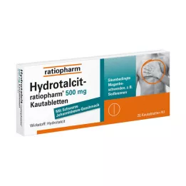 HYDROTALCIT-ratiopharm 500 mg tyggetabletter, 20 stk