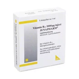 VITAMIN B12 1.000 μg Inject Jenapharm ampuller, 5 stk