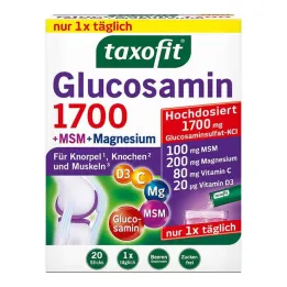 Taxofit Glucosamin 1700 + MSM + Magnesiumstave, 20X4 g