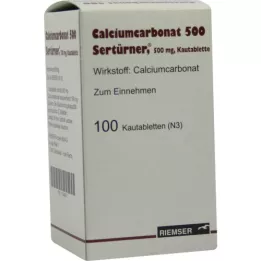 CALCIUMCARBONAT 500 tyggetabletter, 100 stk