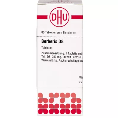 BERBERIS D 8 tabletter, 80 stk