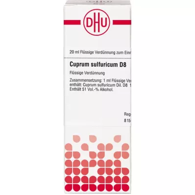 CUPRUM SULFURICUM D 8 Fortynding, 20 ml CUPRUM SULFURICUM D 8 Fortynding, 20 ml