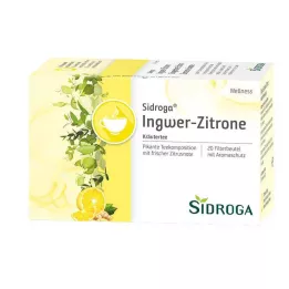 SIDROGA Wellness ingefær-citron tefilterposer, 20X2,0 g