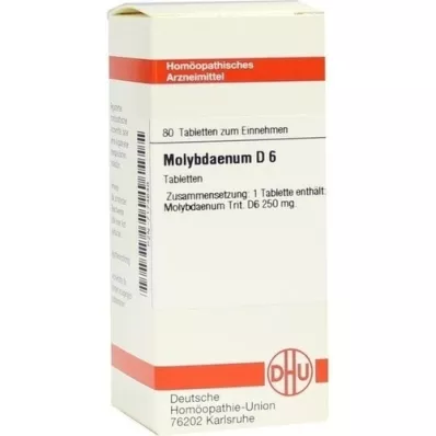 MOLYBDAENUM D 6 tabletter, 80 stk