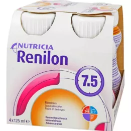 RENILON 7,5 karamel smag væske, 4X125 ml