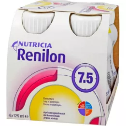 RENILON 7,5 Abrikossmag væske, 4X125 ml