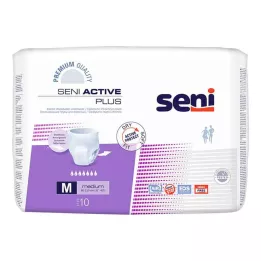SENI Active Plus inkontinenstrusser en gang M, 10 stk