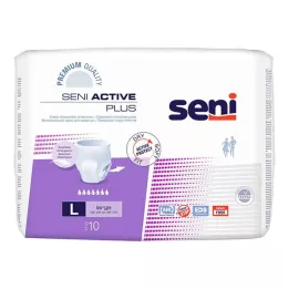 SENI Active Plus inkontinenstrusser en gang L, 10 stk