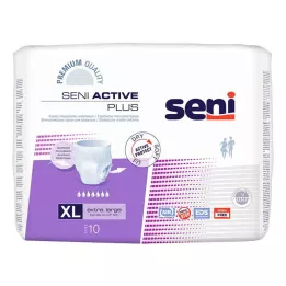 SENI Active Plus inkontinenstrusser en gang XL, 10 stk