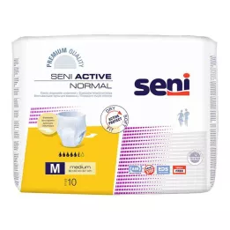 SENI Aktiv normal inkontinenstrusser Engangs M, 10 stk