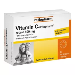 VITAMIN C-RATIOPHARM retard 500 mg kapsler, 30 stk