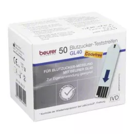 BEURER GL40 blodsukkerteststrimler, 50 stk