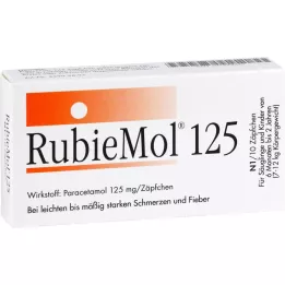 RUBIEMOL 125 spædbørnsstikpiller, 10 stk
