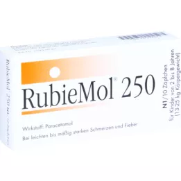 RUBIEMOL 250 småbørnsstikpiller, 10 stk
