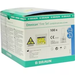 OMNICAN fint sæt penkanyle 0,25x6 mm a 100 stk, 1 stk
