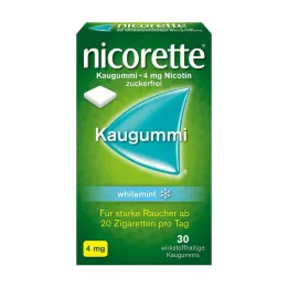 NICORETTE Tyggegummi 4 mg hvidmynte, 30 stk