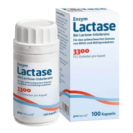 Lactase 3300 FCC 200 mg kapsler, 100 stk