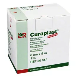 CURAPLAST Sårforbinding følsom 6 cmx5 m, 1 stk