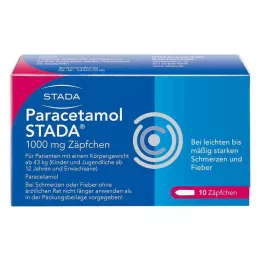 PARACETAMOL STADA 1000 mg stikpiller, 10 stk