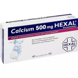 CALCIUM 500 HEXAL brusetabletter, 40 stk