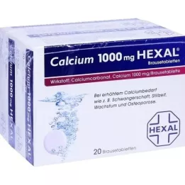CALCIUM 1000 HEXAL brusetabletter, 40 stk
