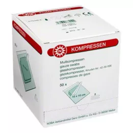 MULLKOMPRESSEN 10x10 cm steril 8-fold, 50X2 stk