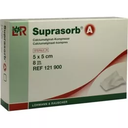 SUPRASORB A Calciumalginat kompr.5x5 cm, 8 stk
