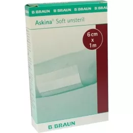 ASKINA Blød sårbandage 6 cmx1 m ikke-steril, 1 stk