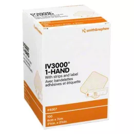 OPSITE IV 3000 6x7 cm transparent kanylefiksering, 100 stk