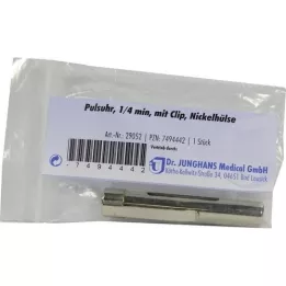 PULSUHR 1/4 minut i nikkel ærme med clips, 1 stk