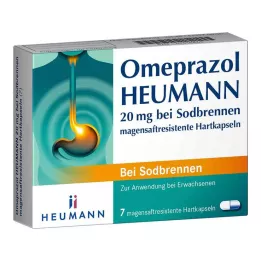 OMEPRAZOL Heumann 20 mg b.Sodbr.mavesyre-resistente hårde kapsler, 7 stk