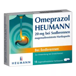 OMEPRAZOL Heumann 20 mg b.Sodbr.mavesyre-resistente hårde kapsler, 14 stk