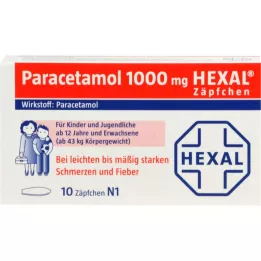 PARACETAMOL 1.000 mg HEXAL stikpiller, 10 stk