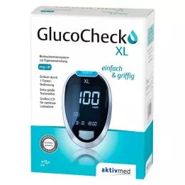 GLUCOCHECK XL Blodsukkermålersæt mg/dl, 1 stk