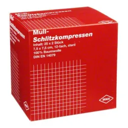 Gazekompresser 7,5x7, 25x2 stk