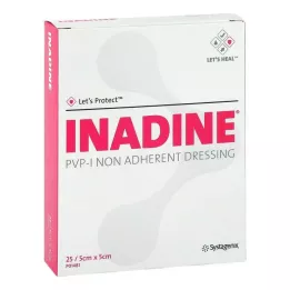 INADINE Salvegaze med PVP Jod. 5x5 cm, 25 stk