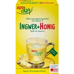APODAY Ingefær+honning+C-vitaminpulver, 10X10 g