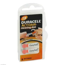 Batterier til høreapparater Duracell 13, 6 stk