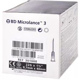 BD MICROLANCE Specialkanyle 22 G 1 1/2, 100 stk