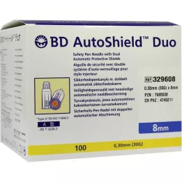 BD AUTOSHIELD Duo Safety Pen Nåle 8 mm, 100 stk