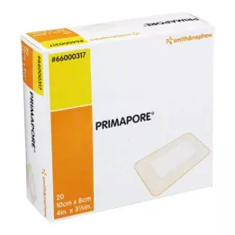 PRIMAPORE 8x10 cm sårbandage steril, 20 stk