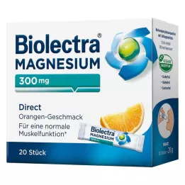 BIOLECTRA Magnesium 300 mg Direct Orange Sticks, 20 stk