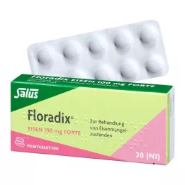 FLORADIX Jern 100 mg forte filmovertrukne tabletter, 20 stk