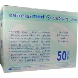 SEMPERMED Derma Plus OP-Handsch.ster.gep.Gr.7.5 ws, 50X2 stk