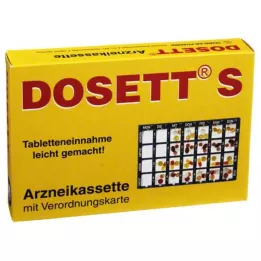 DOSETT S Medicinkassette blå, 1 stk