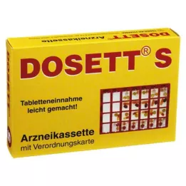 DOSETT S Medicinkassette rød, 1 stk