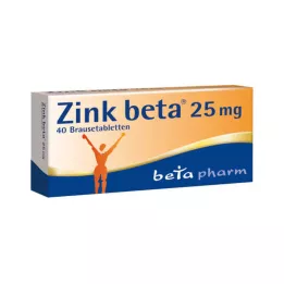 ZINK BETA 25 brusetabletter, 40 stk