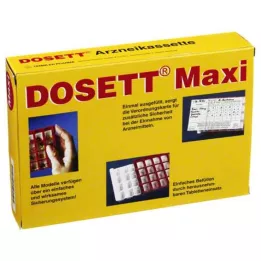 DOSETT Maxi Medicinkassette rød, 1 stk