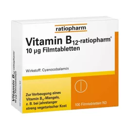 VITAMIN B12-RATIOPHARM 10 μg filmovertrukne tabletter, 100 stk