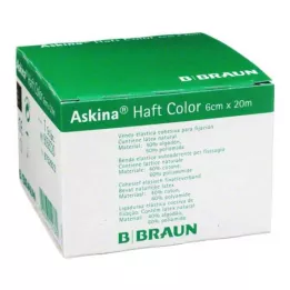 ASKINA Klæbende bandage farve 6 cmx20 m grøn, 1 stk